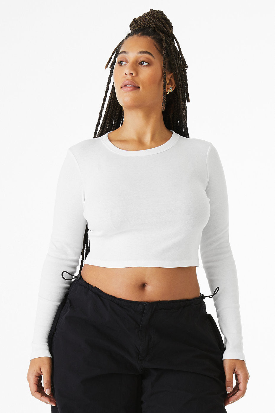 Women's Micro Rib Long Sleeve Baby Tee Bella+Canvas 1501