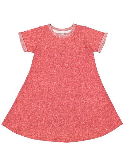 Girls Melange French Terry Dress LAT 2679