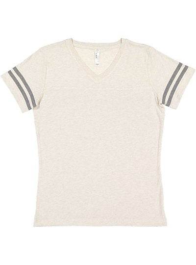 Women's V-neck Football Tee LAT 3537