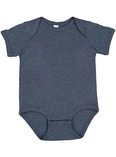 Infant Fine Jersey Bodysuit Rabbit Skins 4424 (CONT'D) SANGRIA BLACKOUT TO VINTAGE DENIM
