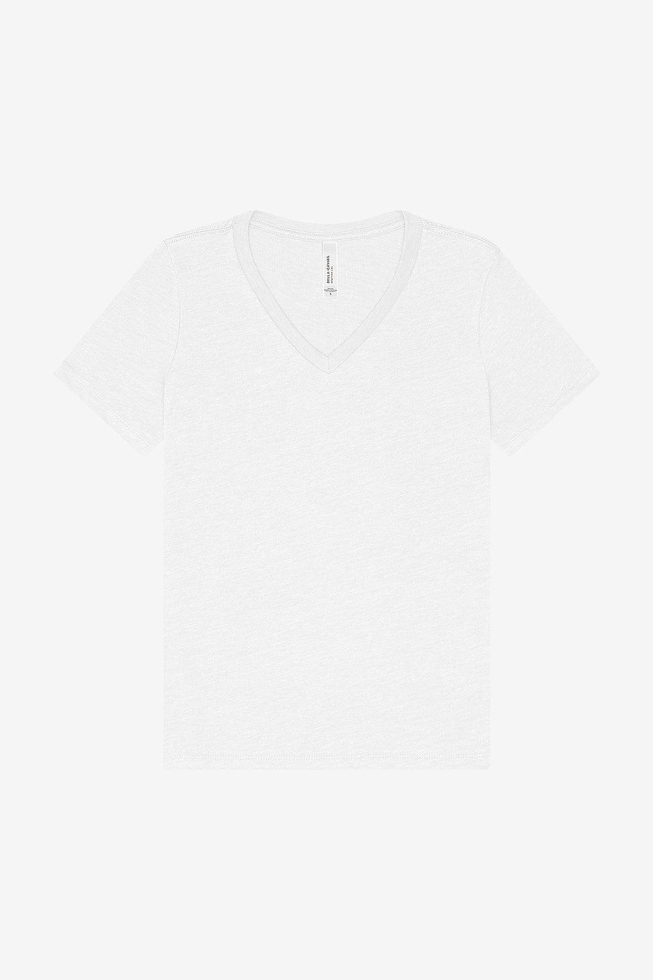 Women's stylish heather CVC V-neck t-shirt everyday wear