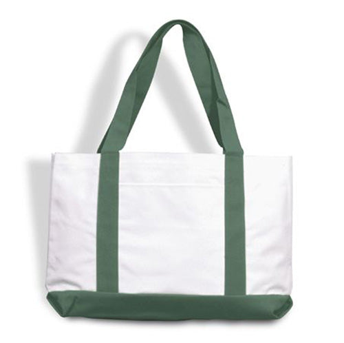 Tote Bag with Contrasting Handles and Gusset Bottom - 7002TO