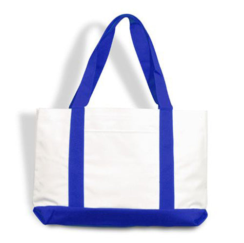 Tote Bag with Contrasting Handles and Gusset Bottom - 7002TO