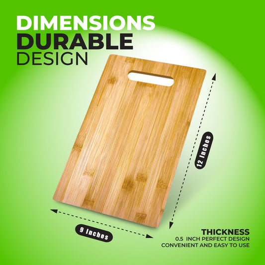 Premium Bamboo Cutting Board for Personalization/Engraving - 12"x9" Lift your Kitchen Today!!