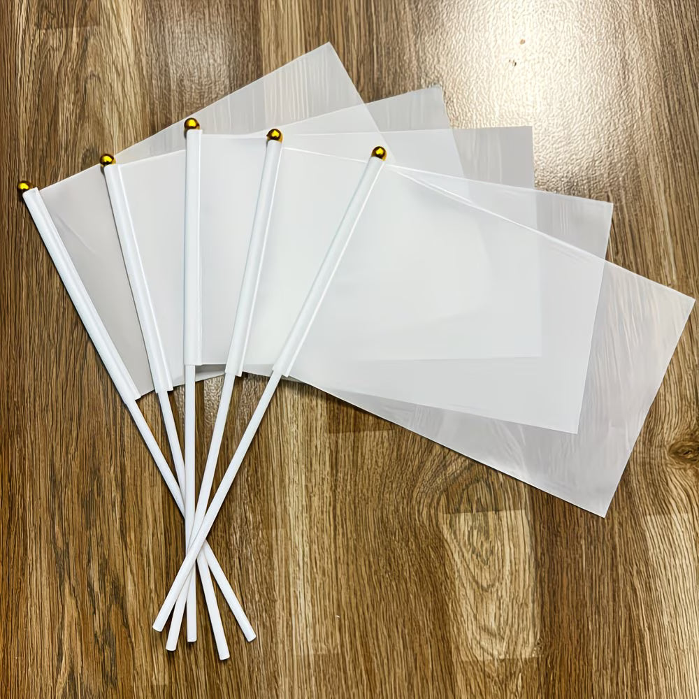 Mini White Flags for Your Car Show Your Spirit!