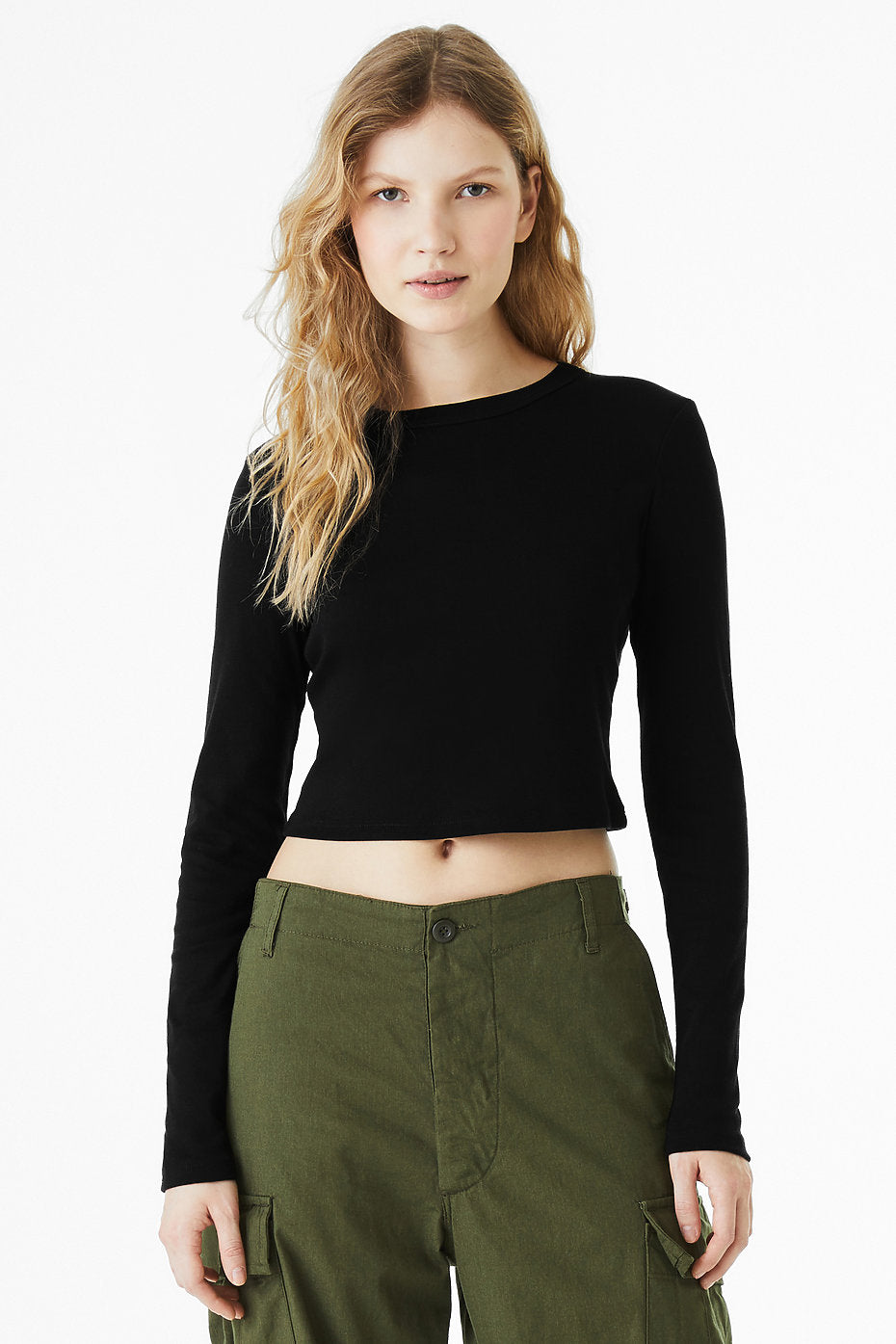 Women's Micro Rib Long Sleeve Baby Tee Bella+Canvas  1501