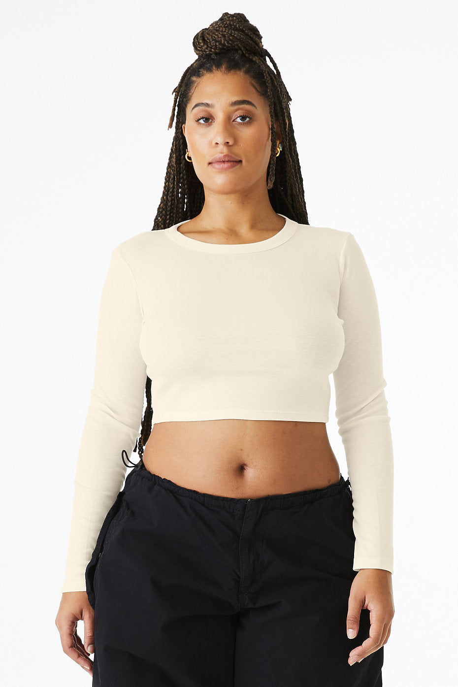 Women's Micro Rib Long Sleeve Baby Tee Bella+Canvas  1501