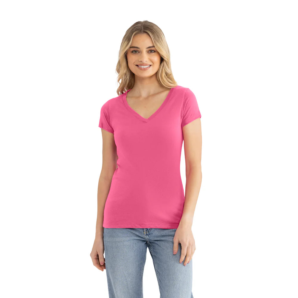 1540 Women's Ideal V-Neck T-Shirt  Next Level  SIZES X-LARGE, 2XL, & 3XL