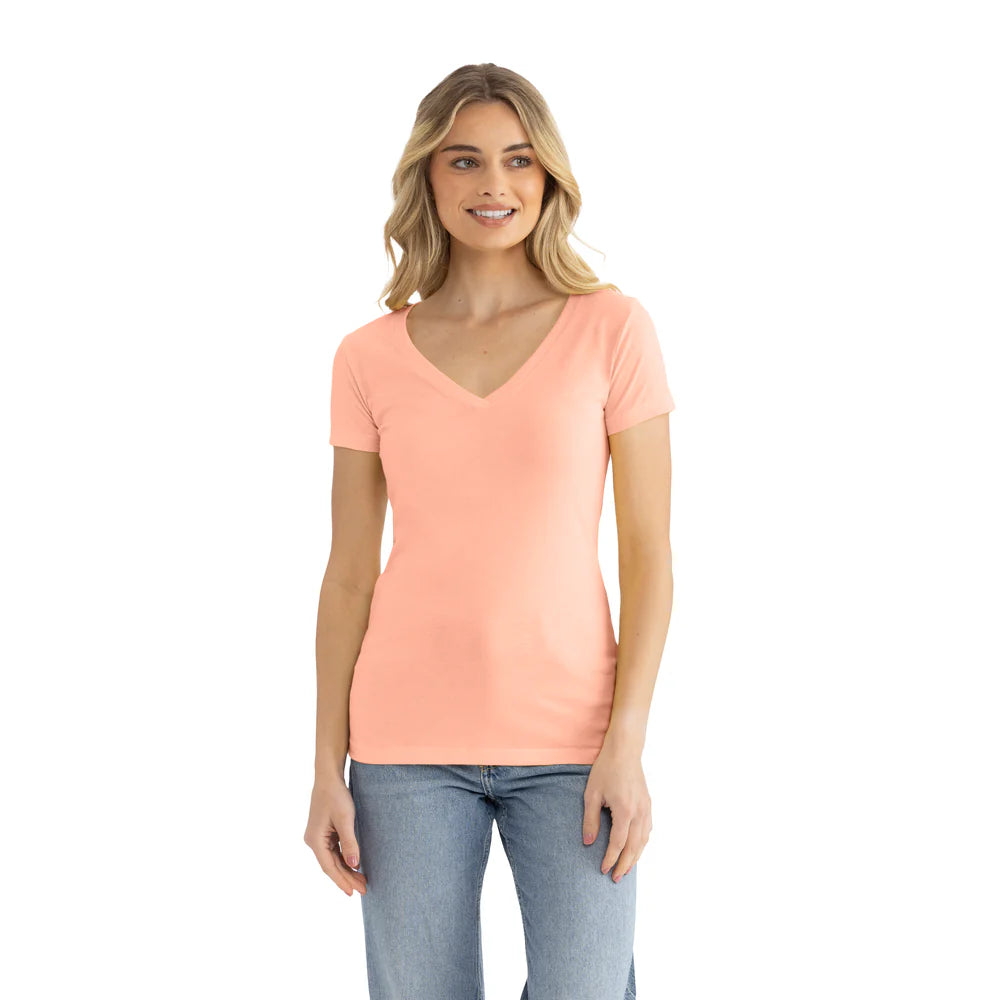 1540 Women's Ideal V-Neck T-Shirt  Next Level  SIZES X-LARGE, 2XL, & 3XL