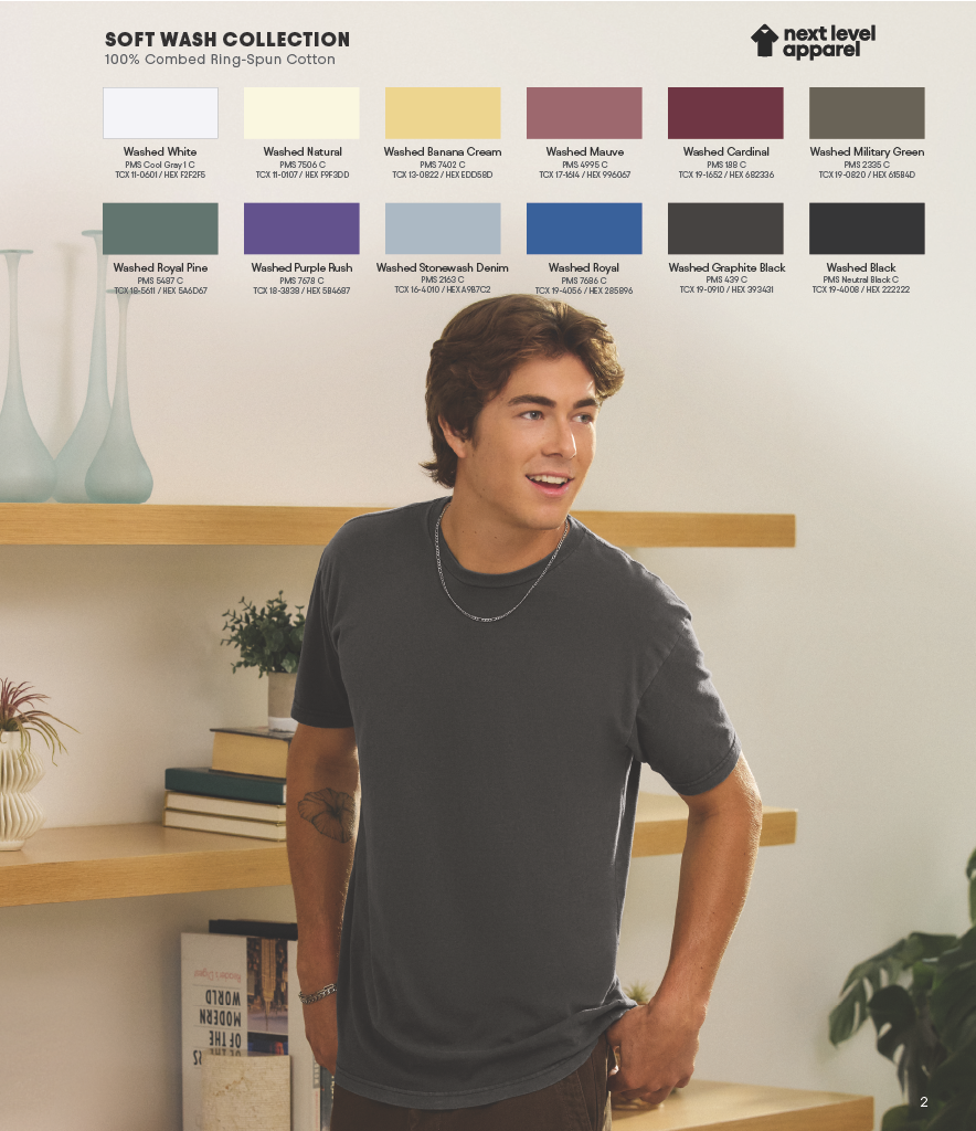 NEXT LEVEL APPAREL COLOR CARD