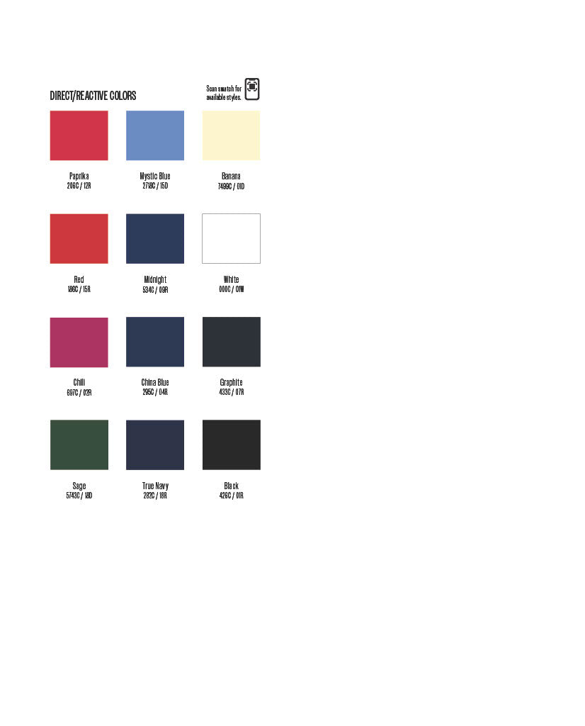 Comfort Colors Color Cards