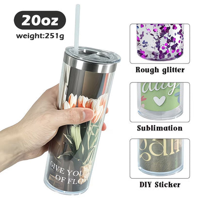 20oz Snow Globe Tumbler Sublimation or Sticker