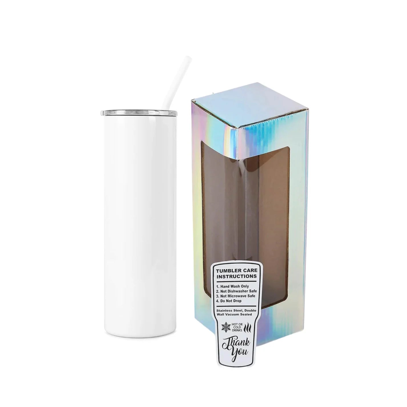 20oz White Tumblers with or without Handle Screw on Lid Get Yours Customized Before they're Gone!!