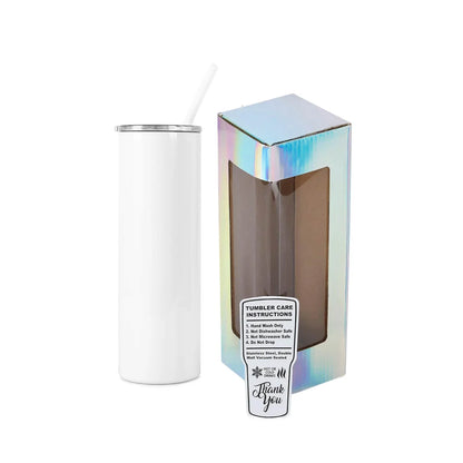 20oz White Tumblers with or without Handle Screw on Lid Get Yours Customized Before they're Gone!!