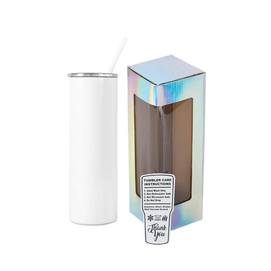 20oz White Tumblers with or without Handle Screw on Lid Get Yours Customized Before they're Gone!!