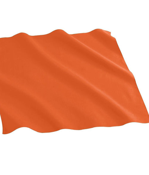 Augusta Cotton Bandana in vibrant orange, soft cotton fabric with merrowed edges for durability and style.