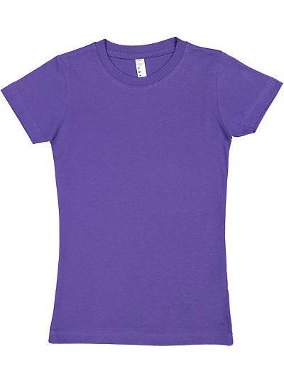 Girls Fine Jersey Tee  LAT  2616  YOUTH LARGE & X-LARGE
