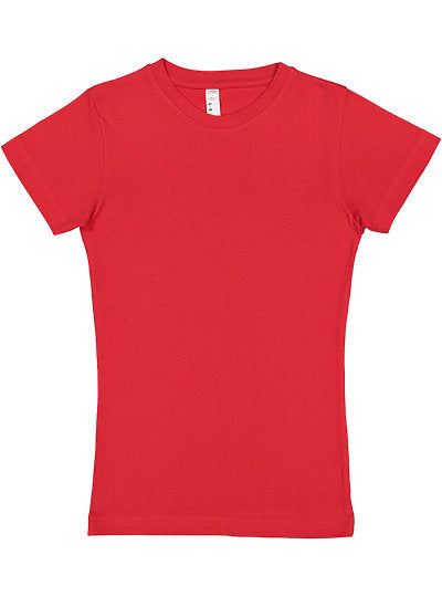 Girls Fine Jersey Tee  LAT  2616  YOUTH LARGE & X-LARGE