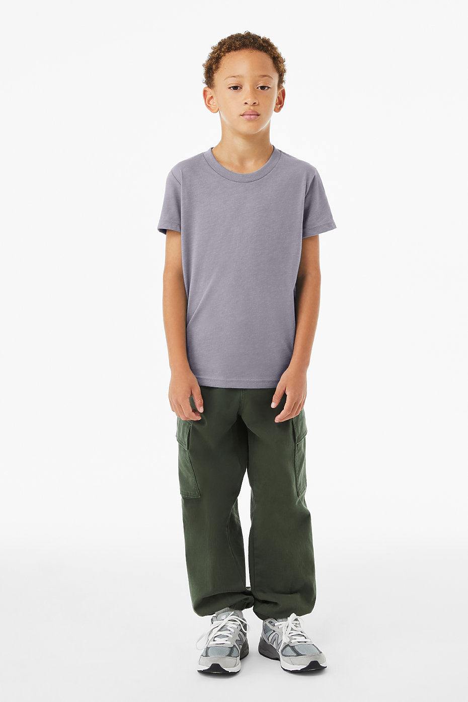 Youth Heather CVC Short Sleeve Tee  Bella+Canvas  3001YCVC YS & YM