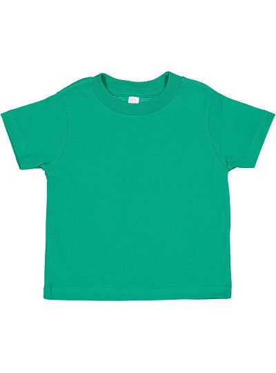 Toddler fine jersey tee in kelly green with soft combed cotton fabric and crew neck design