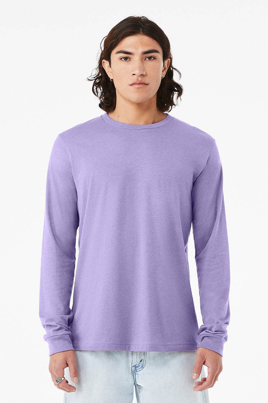 Unisex Heather CVC Long Sleeve Tee  Bella+Canvas  3501CVC X-SMALL, SMALL, & MEDIUM