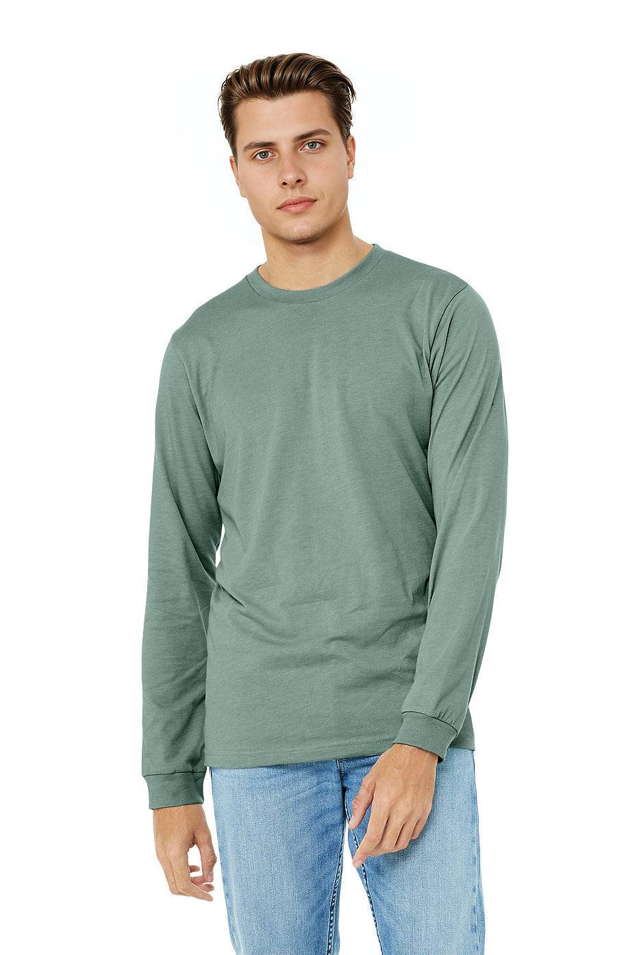 Unisex Heather CVC Long Sleeve Tee  Bella+Canvas  3501CVC X-SMALL, SMALL, & MEDIUM
