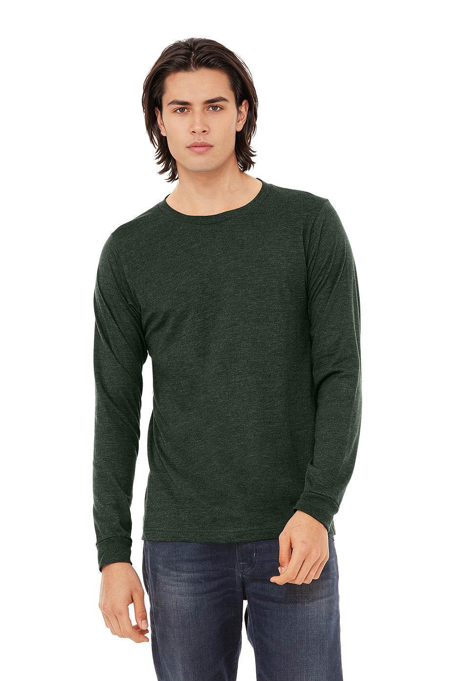 Unisex Heather CVC Long Sleeve Tee  Bella+Canvas  3501CVC X-SMALL, SMALL, & MEDIUM