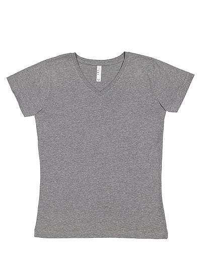 Women's V-neck Fine Jersey Tee  LAT  3507  X-SMALL, SMALL, MEDIUM, & LARGE