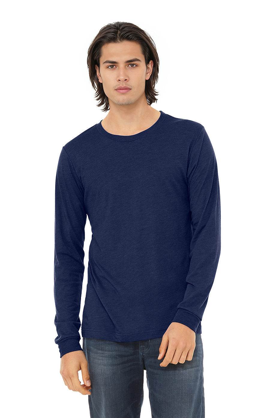 Unisex Triblend Long Sleeve Tee  Bella+Canvas  3513  X-SMALL, SMALL, MEDIUM, & LARGE