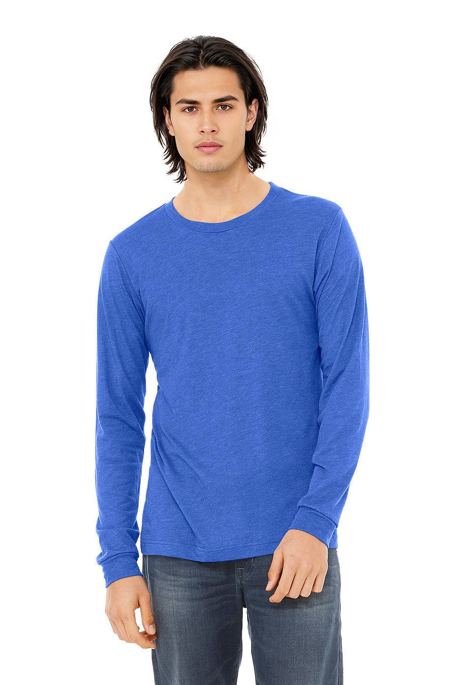 Unisex Triblend Long Sleeve Tee  Bella+Canvas  3513  X-SMALL, SMALL, MEDIUM, & LARGE