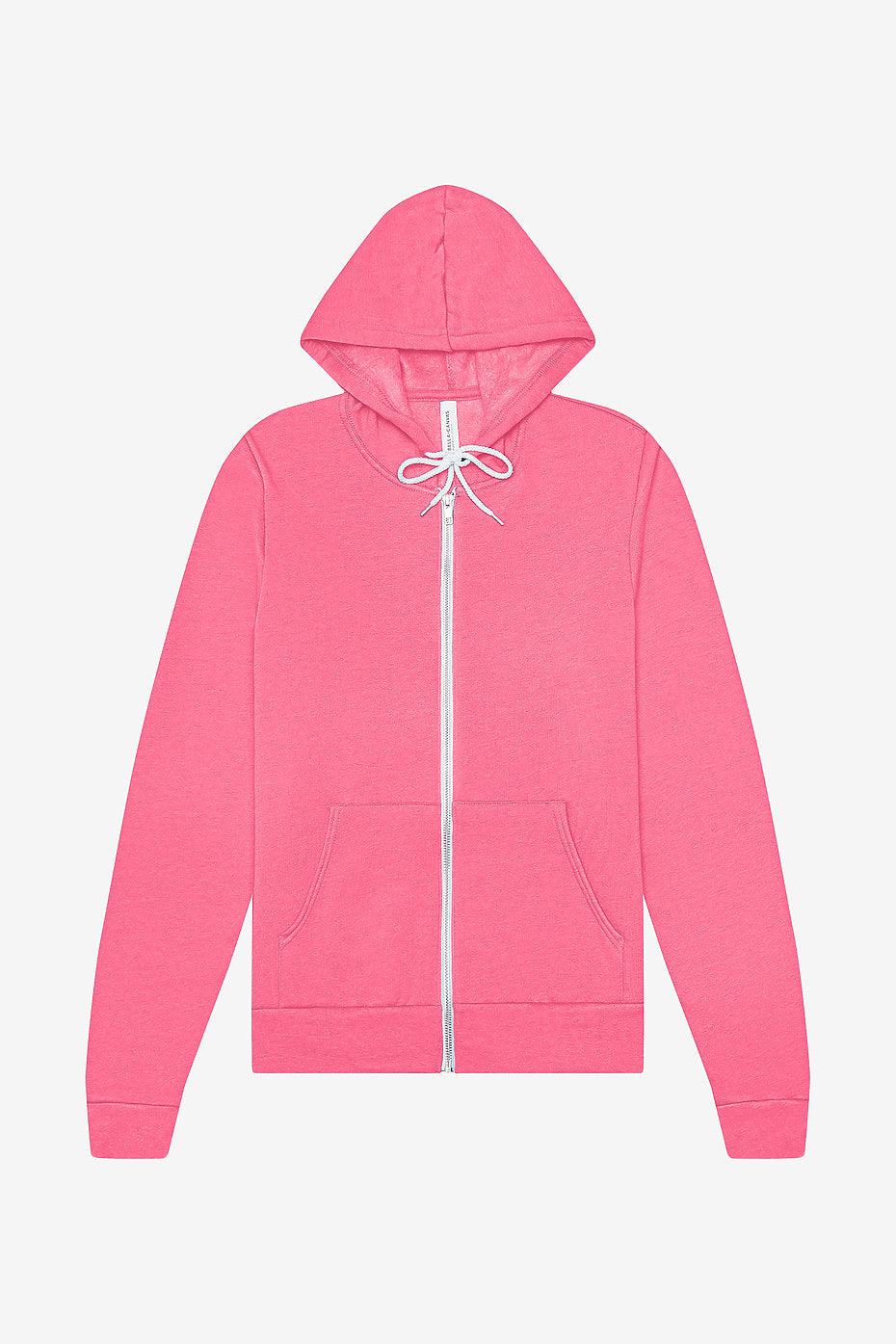 Unisex Sponge Fleece Full-Zip Hoodie  Bella+Canvas  3739  MEDIUM & LARGE