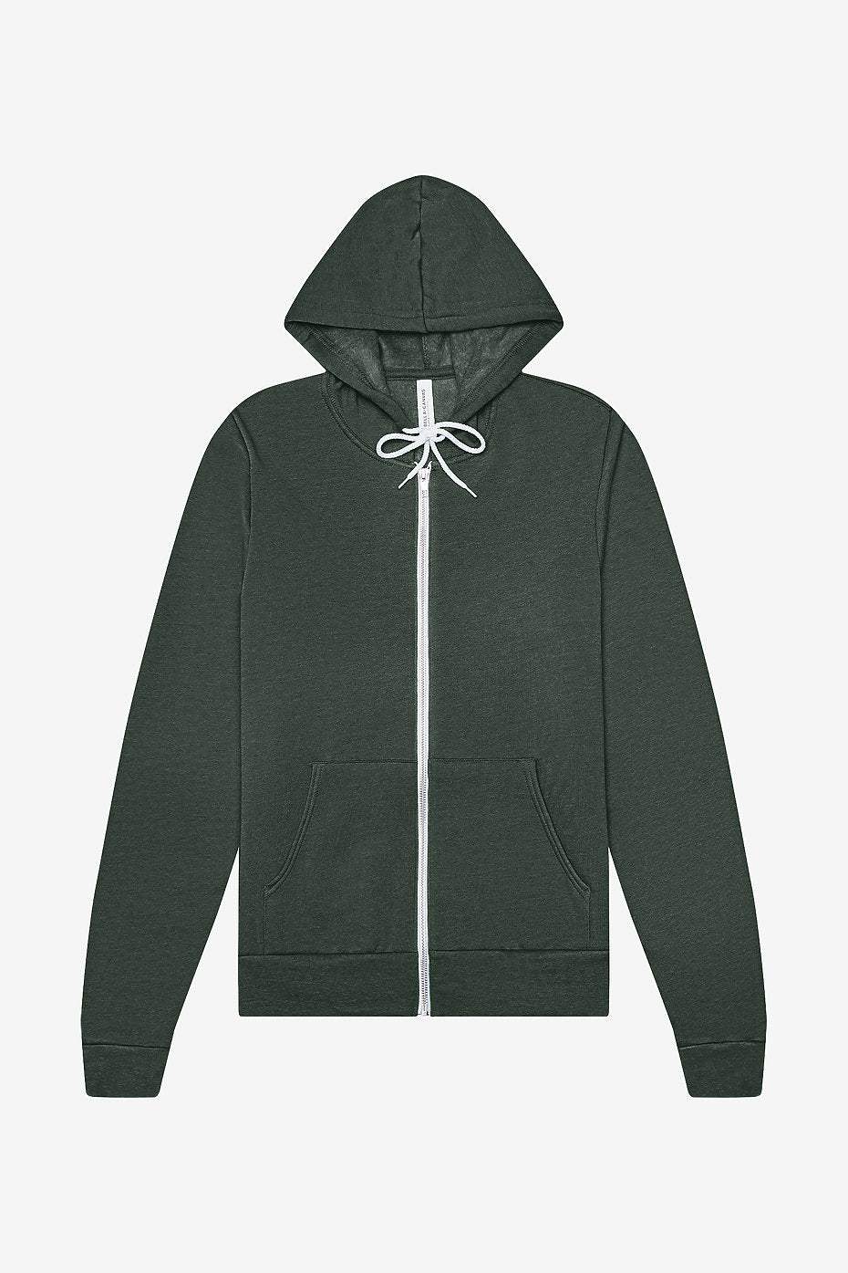 Unisex Sponge Fleece Full-Zip Hoodie  Bella+Canvas  3739  MEDIUM & LARGE