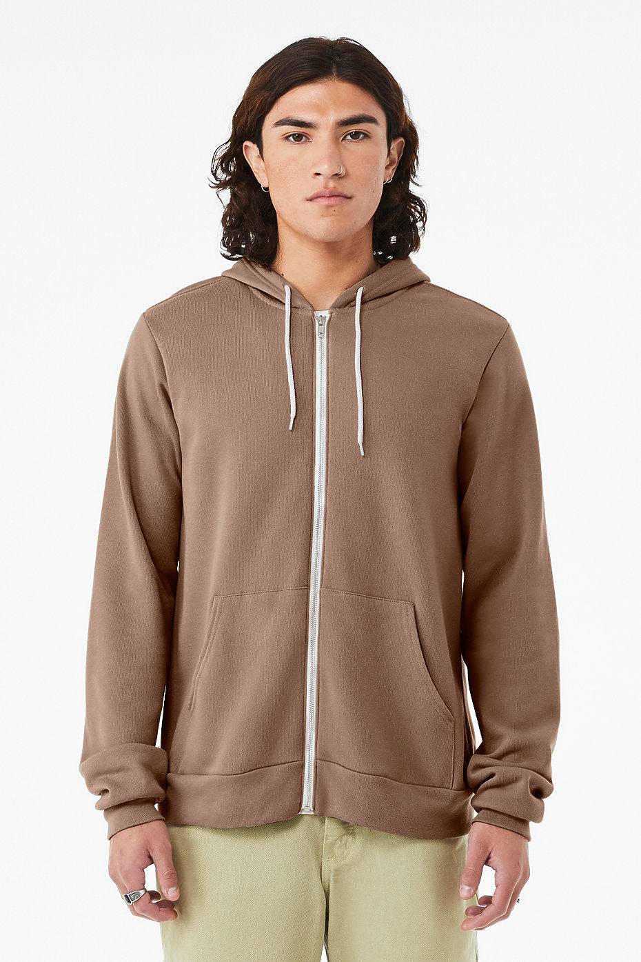 Unisex Sponge Fleece Full-Zip Hoodie  Bella+Canvas  3739  MEDIUM & LARGE