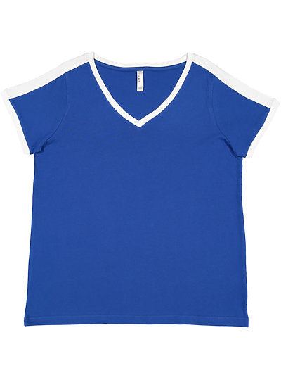 Women's Curvy Retro Ringer Tee  LAT  3832