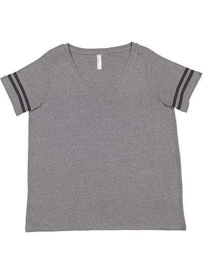 Women's Curvy Football Tee  LAT  3837