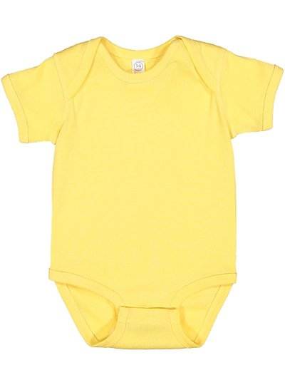 Infant Baby Rib Bodysuit  Rabbit Skins  4400  APPLE TO GOLD