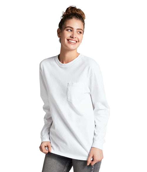 Comfort Colors Heavyweight Adult Long Sleeve Pocket T-Shirt  4410  SMALL - LARGE
