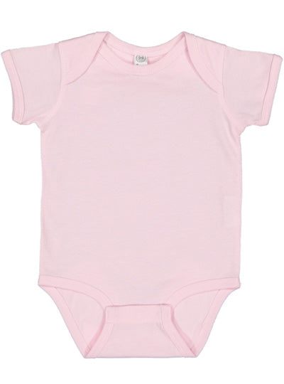 Infant Fine Jersey Bodysuit  Rabbit Skins  4424  APPLE TO CHARCOAL