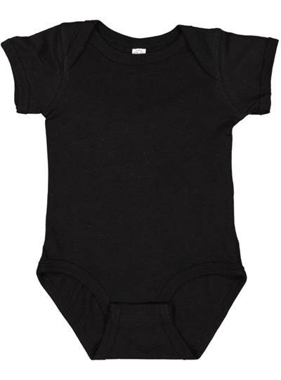Infant Fine Jersey Bodysuit  Rabbit Skins  4424  APPLE TO CHARCOAL