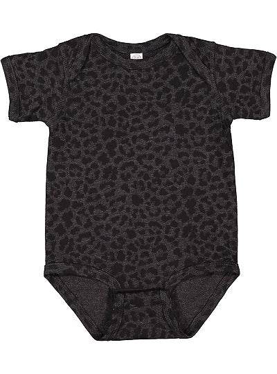 Infant Fine Jersey Bodysuit  Rabbit Skins  4424  APPLE TO CHARCOAL