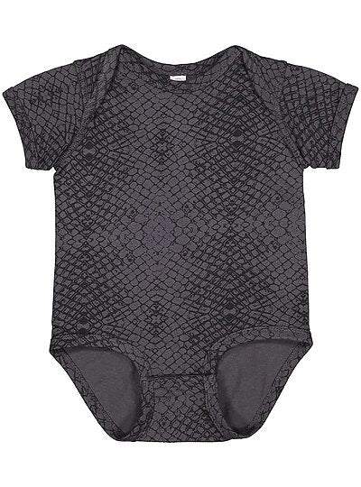 Infant Fine Jersey Bodysuit  Rabbit Skins  4424  APPLE TO CHARCOAL