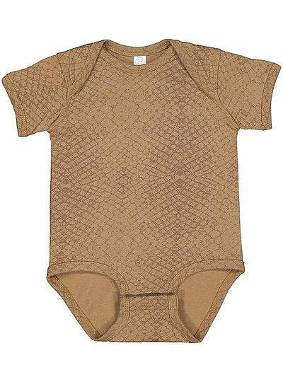 Infant Fine Jersey Bodysuit  Rabbit Skins  4424  APPLE TO CHARCOAL