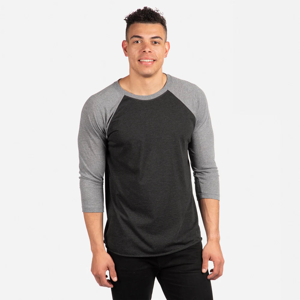 6051 Unisex Tri-Blend 3/4 Raglan T-Shirt  Next Level SIZES X-SMALL, SMALL, MEDIUM & LARGE