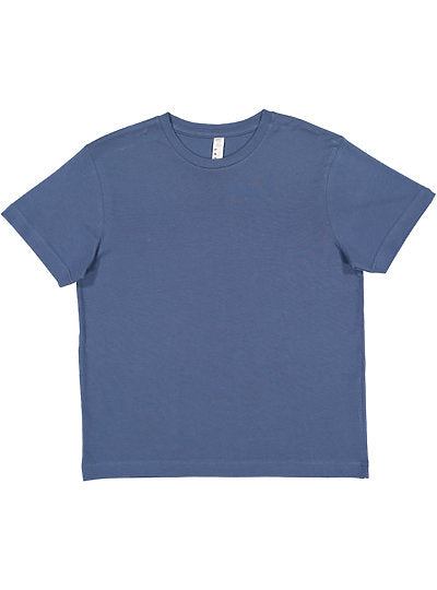 Youth Fine Jersey Tee soft indigo blue kids crew neck t-shirt
