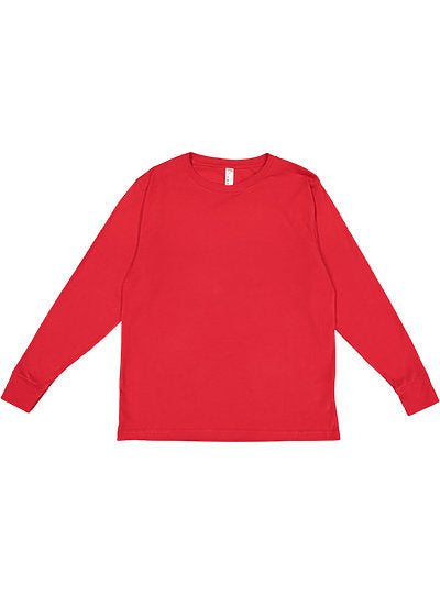 Youth Long Sleeve Fine Jersey Tee  LAT  6201  YOUTH X-SMALL, SMALL, MEDIUM, & LARGE