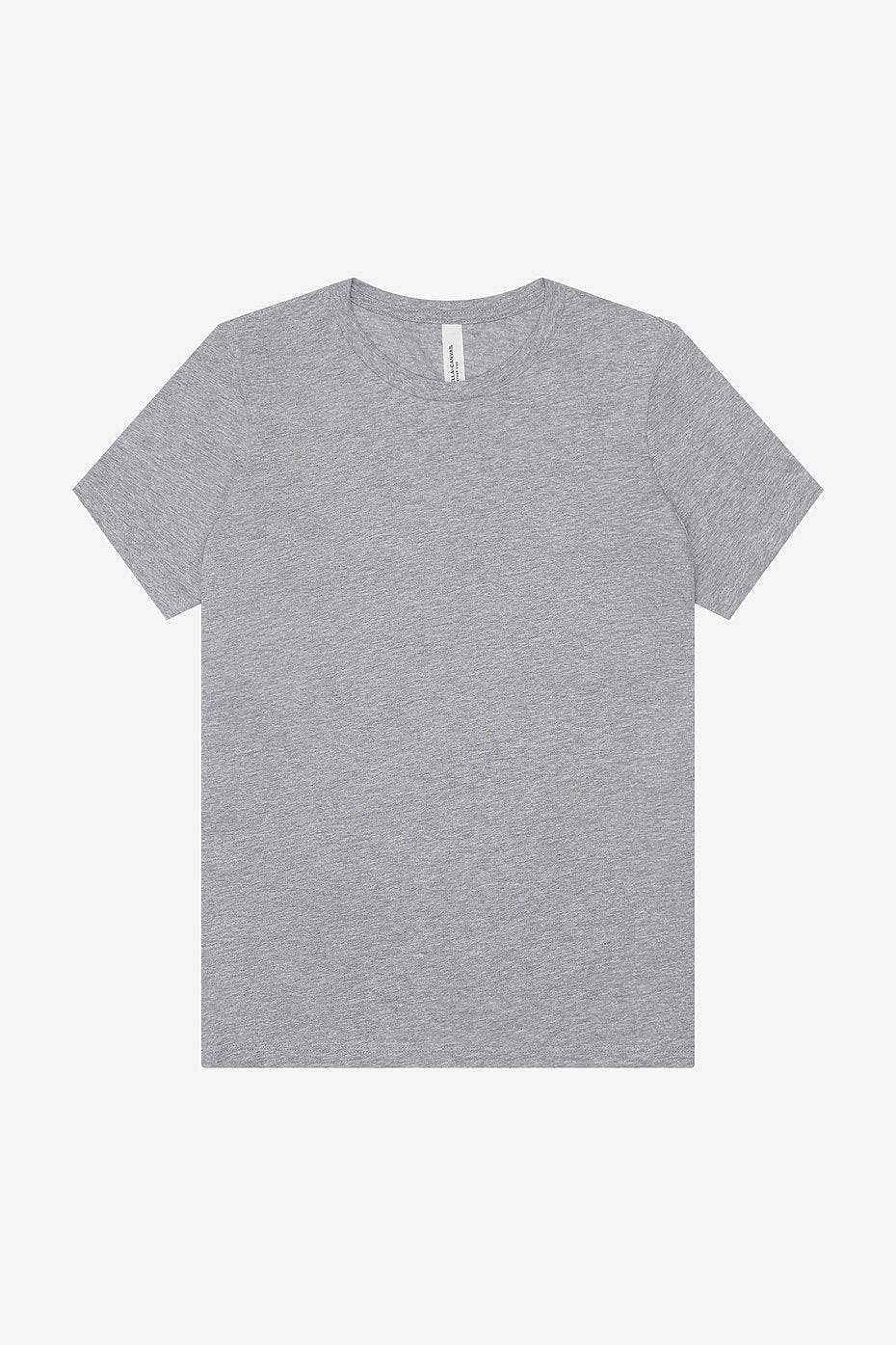 Women's relaxed heather short sleeve crew neck t-shirt Bella+Canvas 6400 in gray