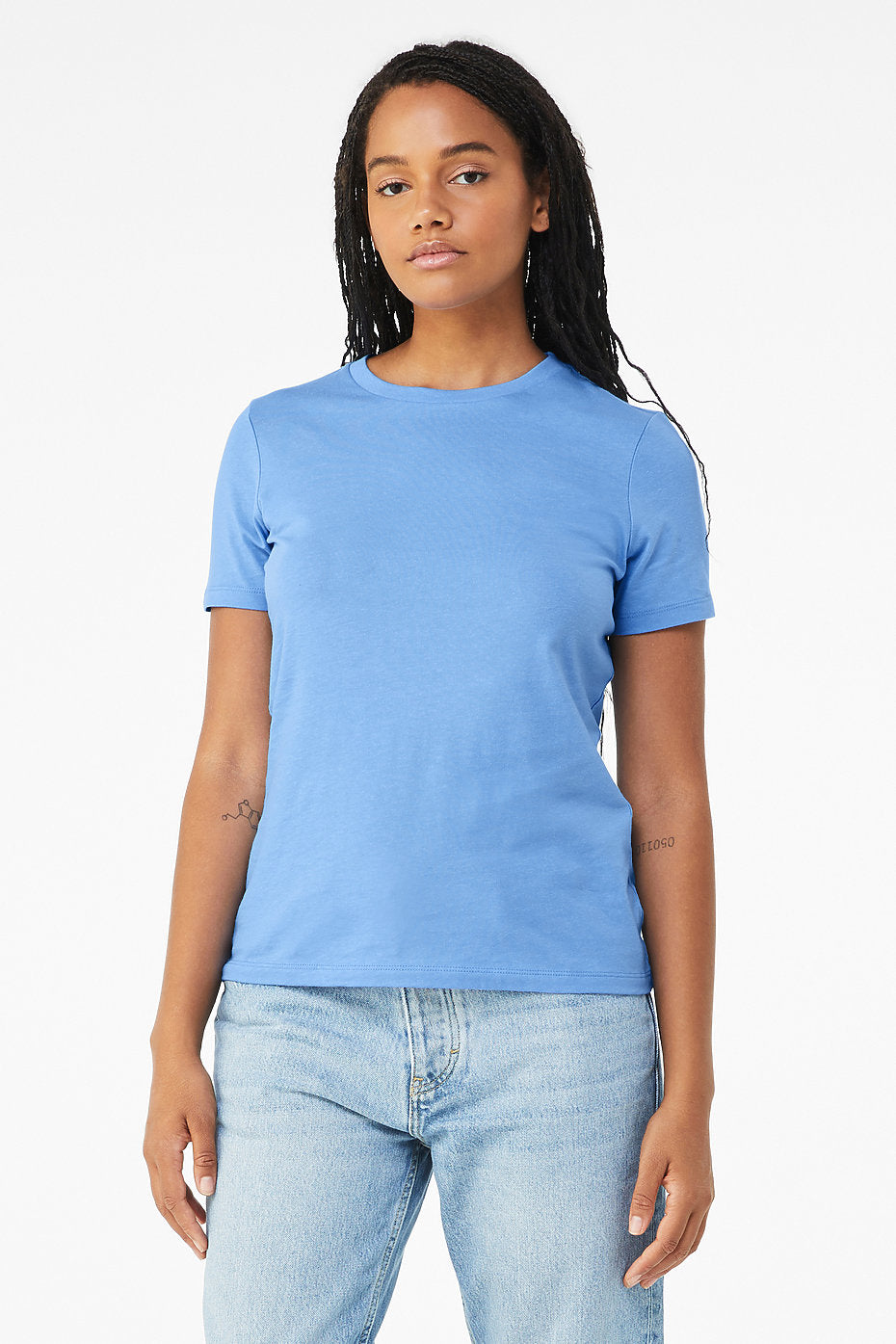 Women's Relaxed Jersey Short Sleeve Tee Bella+Canvas 6400 Large & X-Large