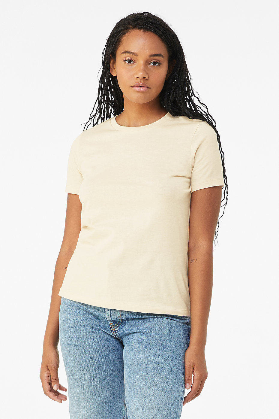 Women's Relaxed Jersey Short Sleeve Tee Bella+Canvas 6400 Large & X-Large