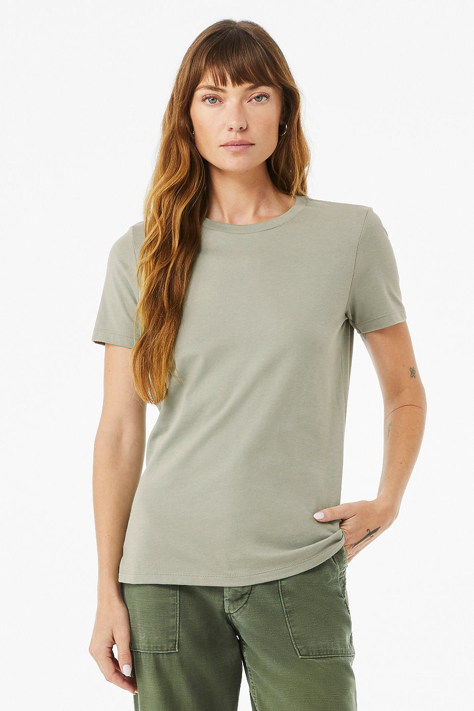Women's Relaxed Jersey Short Sleeve Tee Bella+Canvas 6400 Large & X-Large