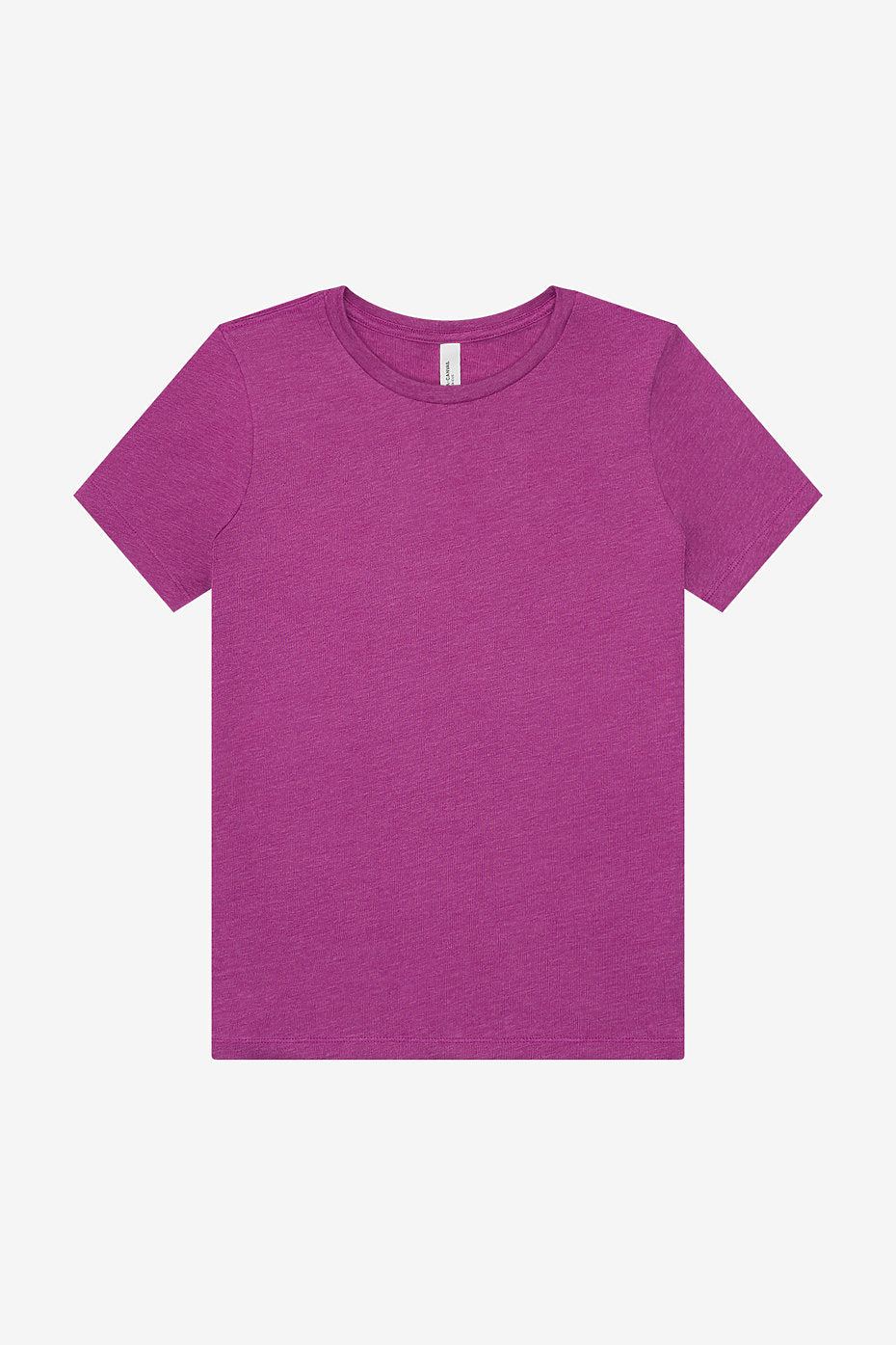 Women's relaxed heather CVC short sleeve tee casual t-shirt